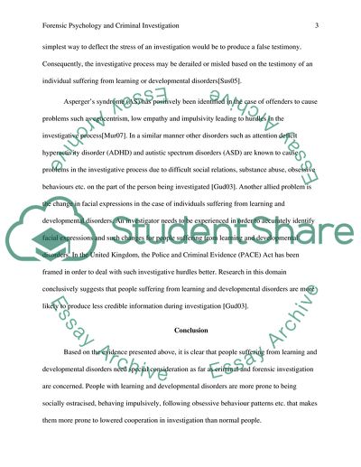 Forensic Psychology and Criminal Investigation