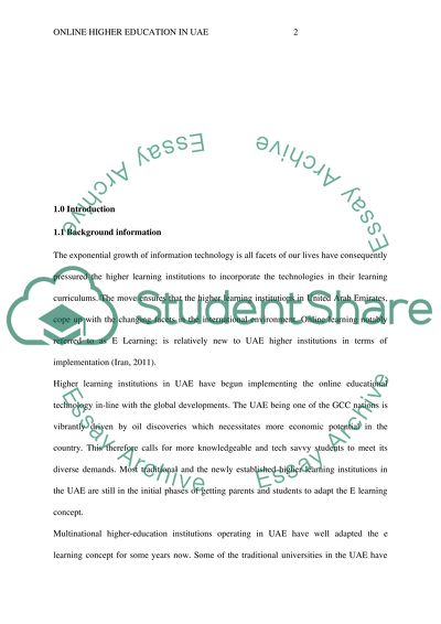 Online Higher Education In UAE