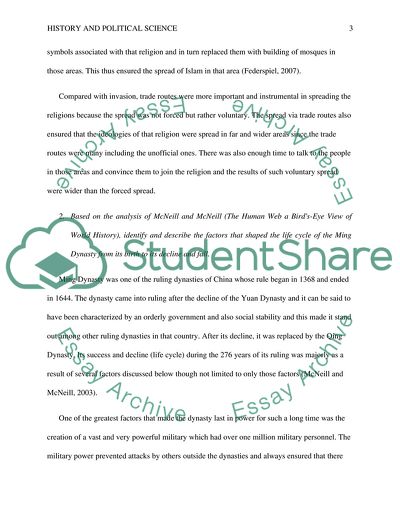 HISTORY AND POLITICAL SCIENCE QUESTIONS