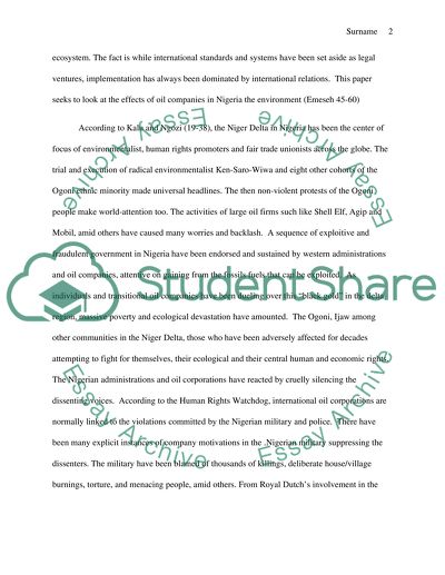 Human Rights and Oil Companies