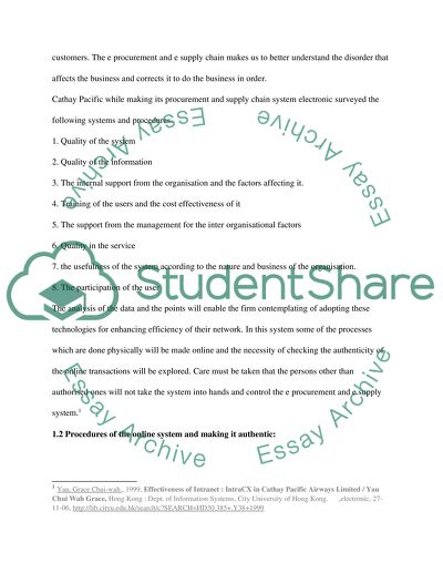 E-Procurement and E-Supply Chain