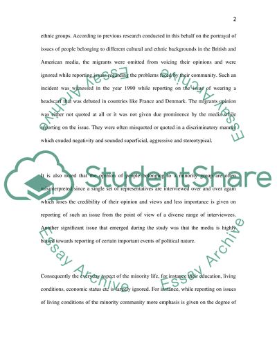 Culture Diversity in Media