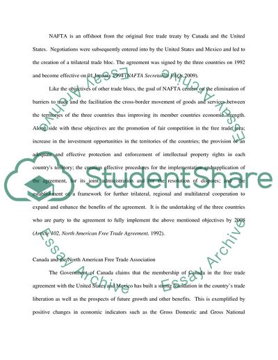 Impact of North American Free Trade Agreement on Canadian Employment