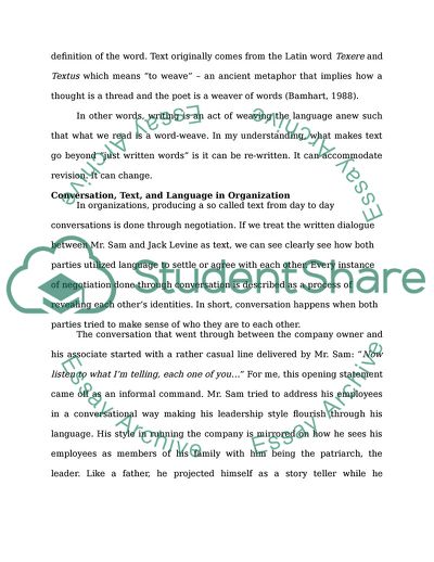 Finding the Organization in the Communication: Discourse as Action and Sensemaking