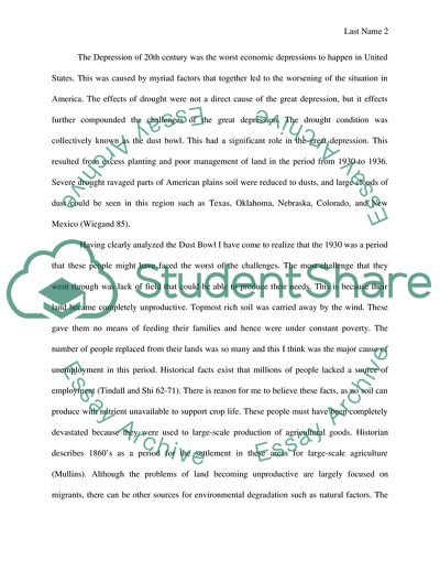 The Great Depression and Dust Bowl Migrants