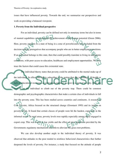 The Individual and Cultural Origins of Poverty