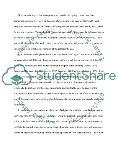 Financing the Long-Term Needs of Large Organization