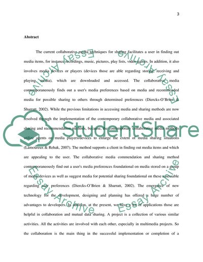 Collaborative Media Technologies