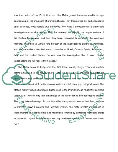 Organized crime/ movie or novel