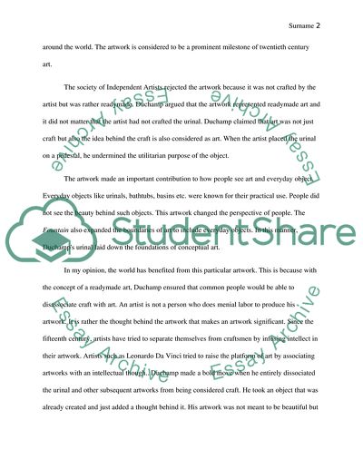 The Fountain by Marcel Duchamp Artwork Exhibition