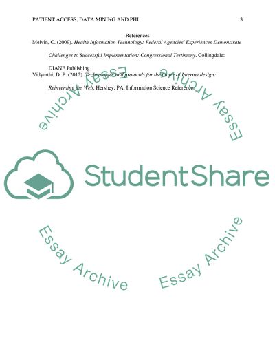 Patient access, data mining and PHI