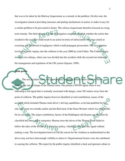 The Paddington Rail Disaster