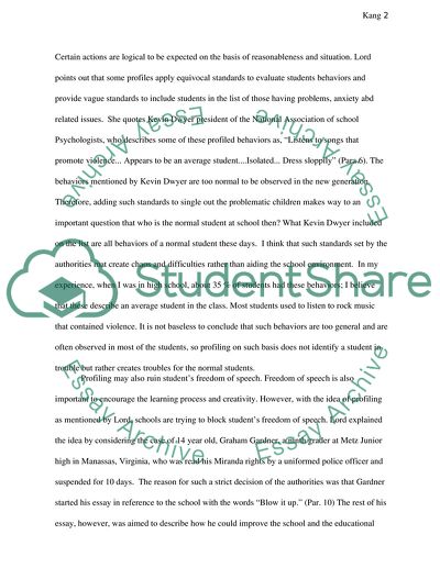 Who is profiling for