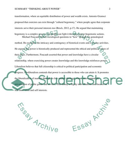 Summary for Chapter 2 in the Power and Everyday Practice