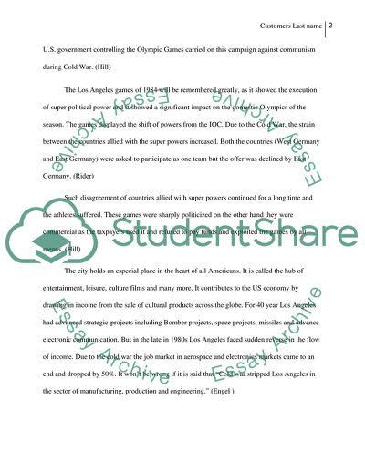 Cold War and the Los Angeles area