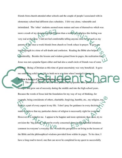 How Has Being a Christian Affected the Life