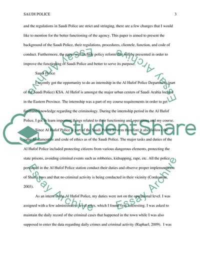 Police Procedures in Saudi Arabia