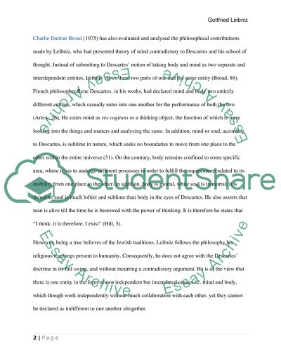 Gottfried Leibniz-Consciousness and Unconsciousness