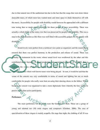 Concert Report of Gentlemans Rule