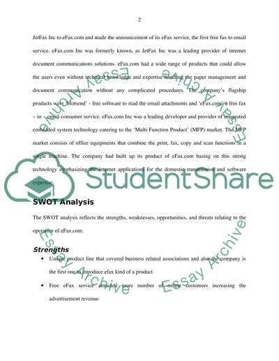 Company Analysis on eFax