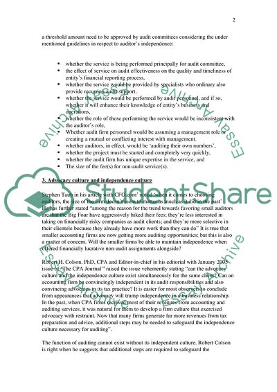 Auditing and Its Environment