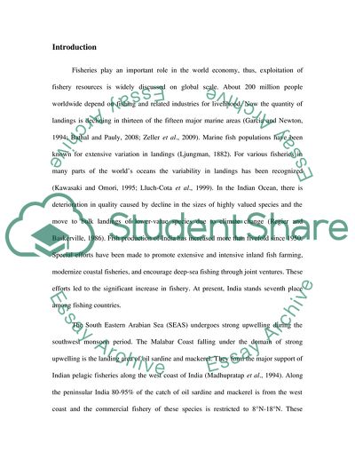 Variability in Oil Sardine and Indian Mackerel Fishery of Southwest Coast of India during 1991-2008