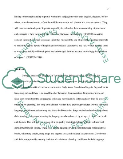 The Education of Bilingual Children in Tower Hamlets Primary School in East England