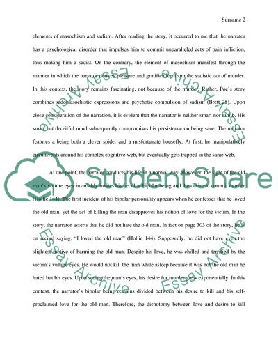 Insanity of the Narrator: The Descent of Madness