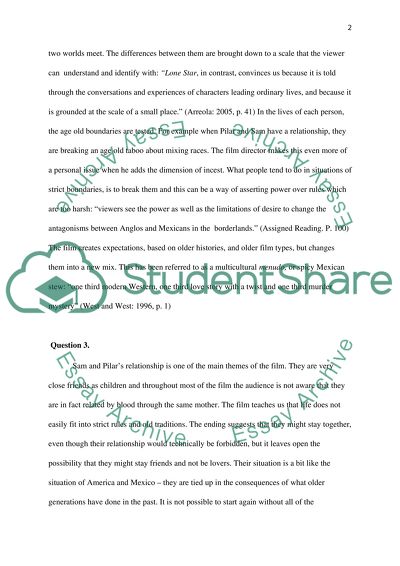 The Characters in the Film Lone Star