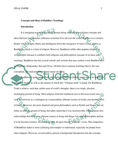 Concepts and Ideas of Buddhas Teachings