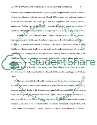 An Anthropological Perspective ofa Buddhist Ceremony