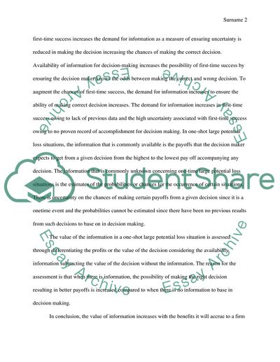 The Value of Information