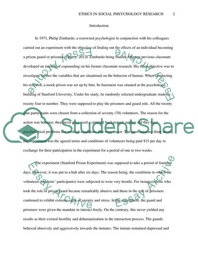 Ethics and Deception in Social Psychology Research