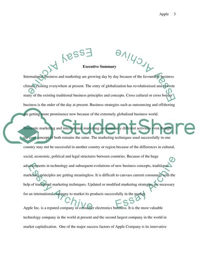 International Marketing: Apple Inc
