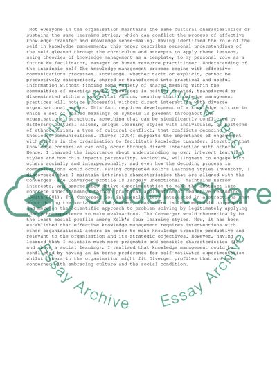 A personal evaluation of knowledge and its practical application borne of this insight