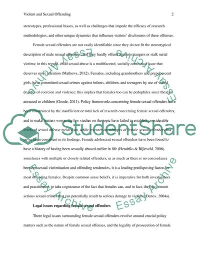 Violent and Sexual Offending