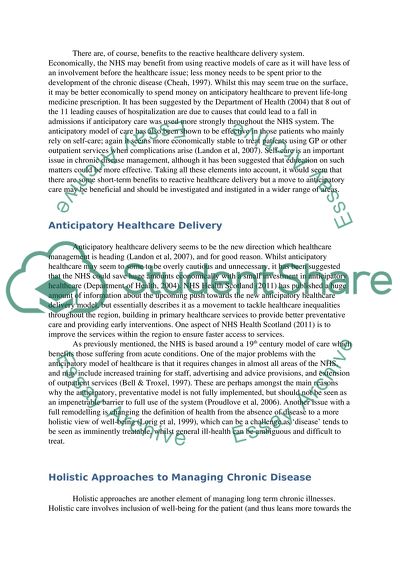 long term conditions case study essay