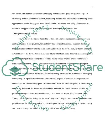 Juvenile Delinquency