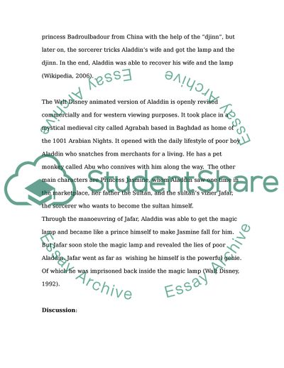 The Portrayal of Arabic Culture is Disneys Aladdin