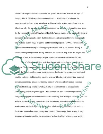 The Timeline Approach to Writing