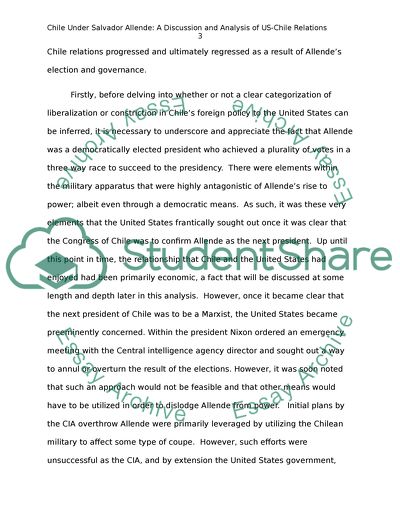 Chile Under Salvador Allende - Discussion and Analysis of US-Chile Relations