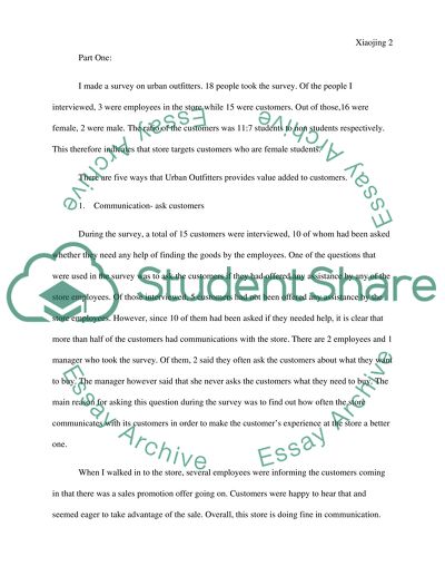 FOCUS STORE BUSINESS PAPER URBAN OUTFITTERS