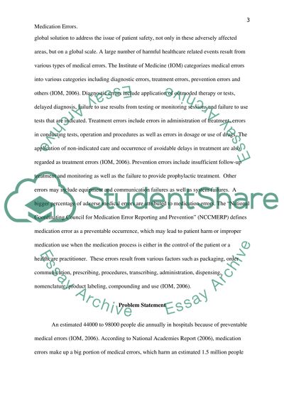 research paper on medication errors