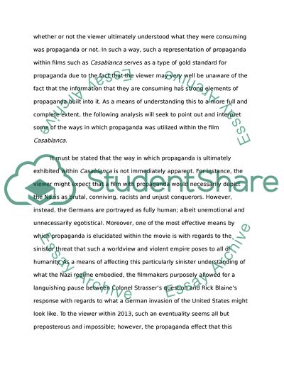 Propaganda Within Casablanca