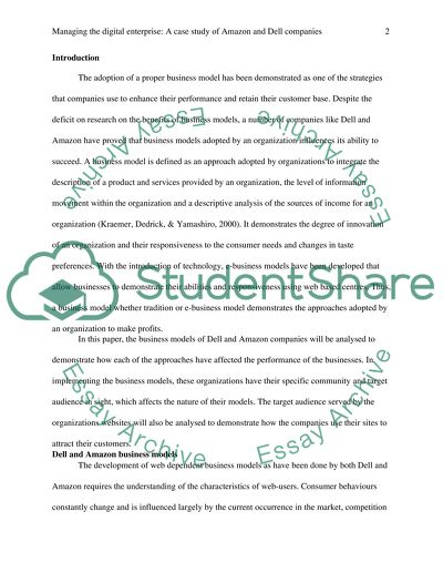 Managing the Digital Enterprise - Amazon and Dell Companies