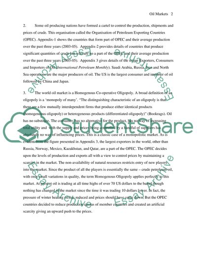Oil Markets Development