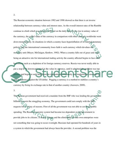 Case Study-The Russian Ruble Crisis and Its Aftermath