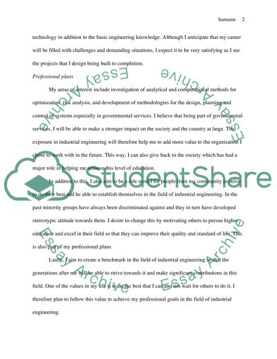 Purpose for Undertaking or Continuing Graduate Study