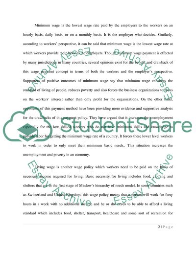 Human Resource Management: Labor Wage