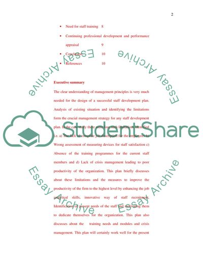 Staff Development Plan for the Bibliographic Services Department